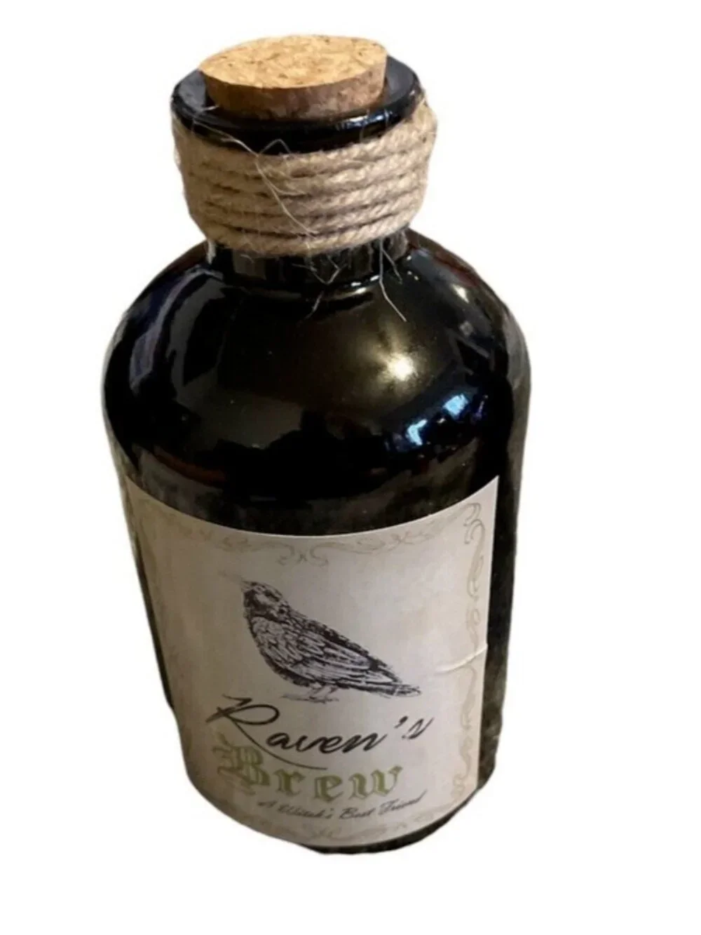 Halloween Glass Potion Bottle Raven Brew Unfiltered Poison Spider Set Of 4 new